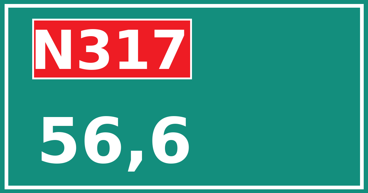 Hectometerbord N317 56,6