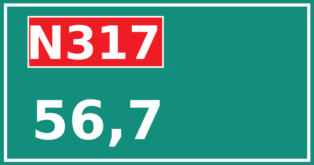 Hectometerbord N317 56,7
