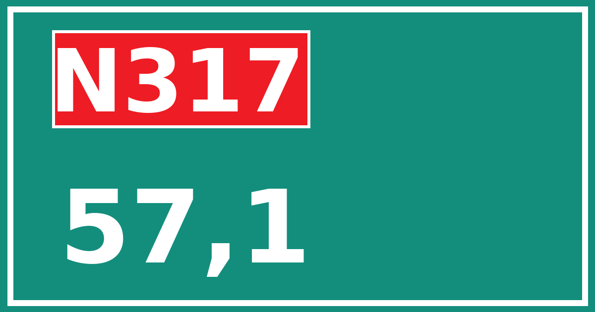 Hectometerbord N317 57,1