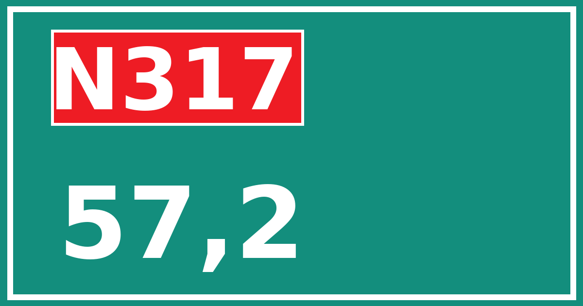 Hectometerbord N317 57,2