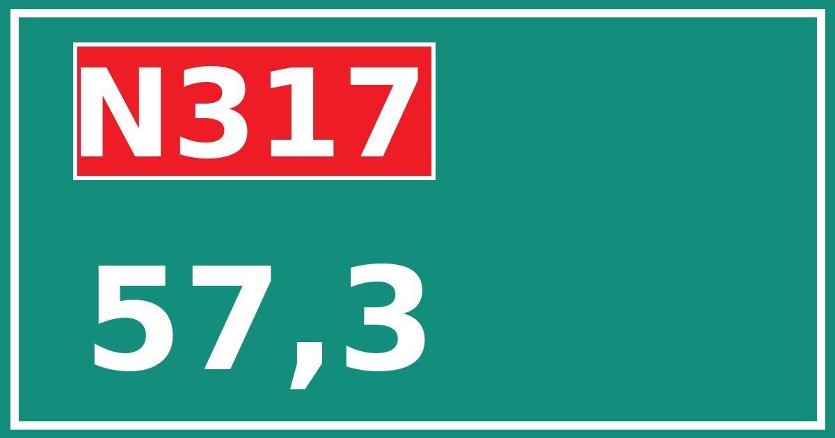 Hectometerbord N317 57,3