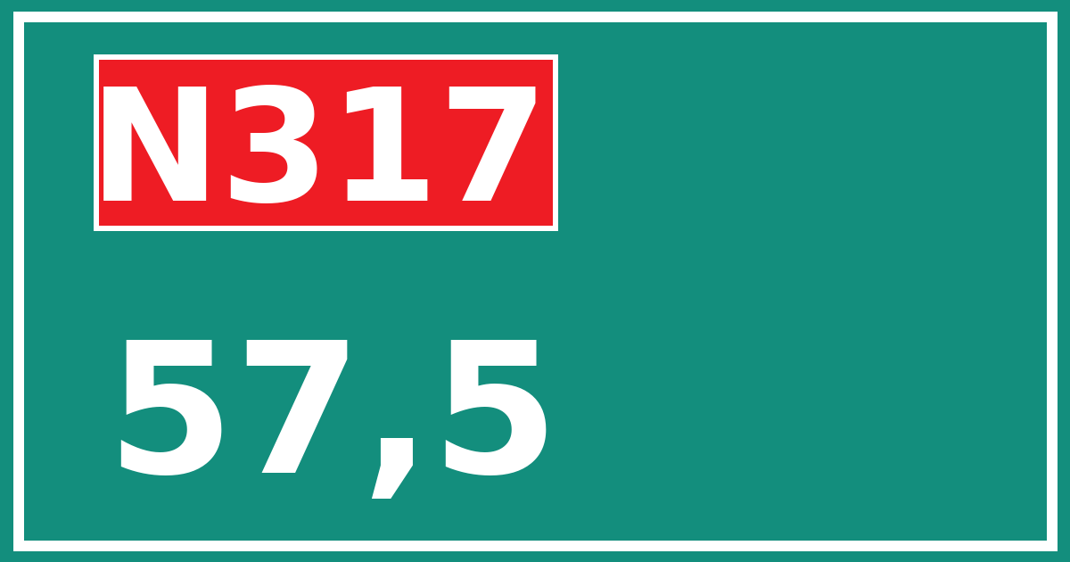 Hectometerbord N317 57,5