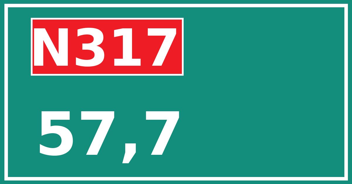 Hectometerbord N317 57,7