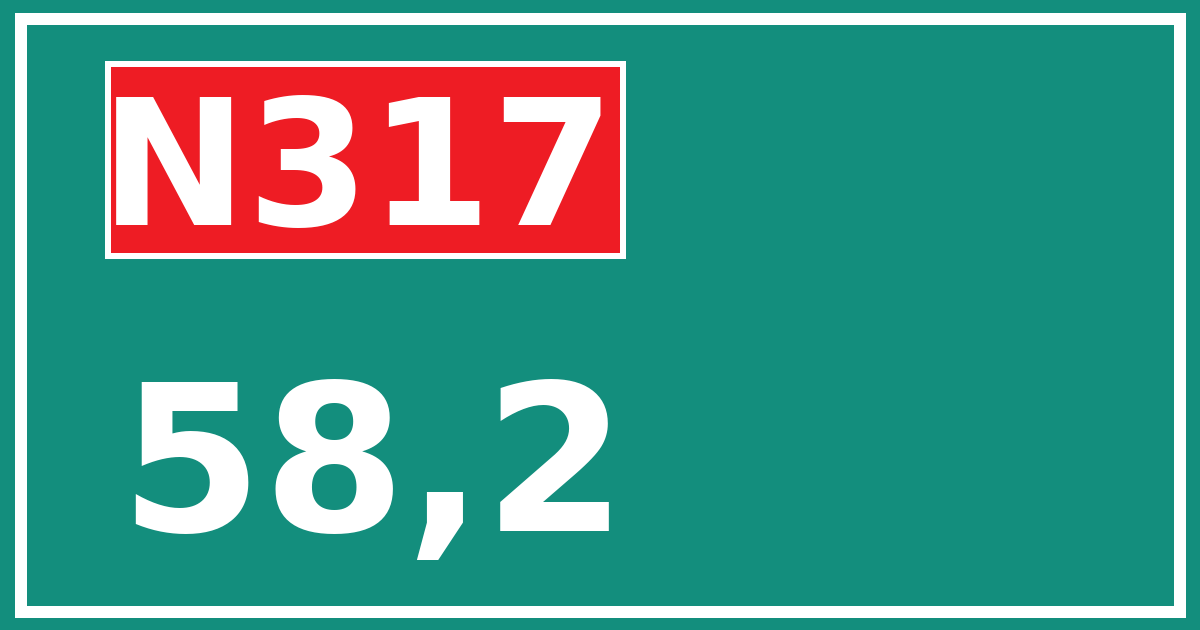 Hectometerbord N317 58,2