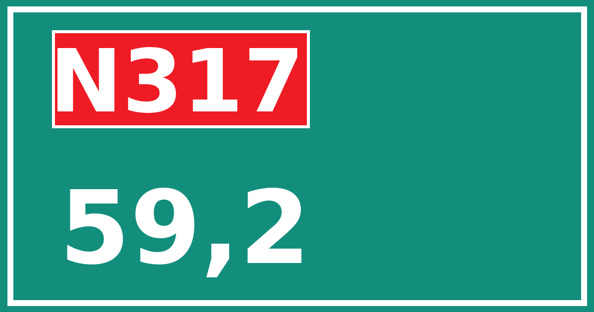 Hectometerbord N317 59,2