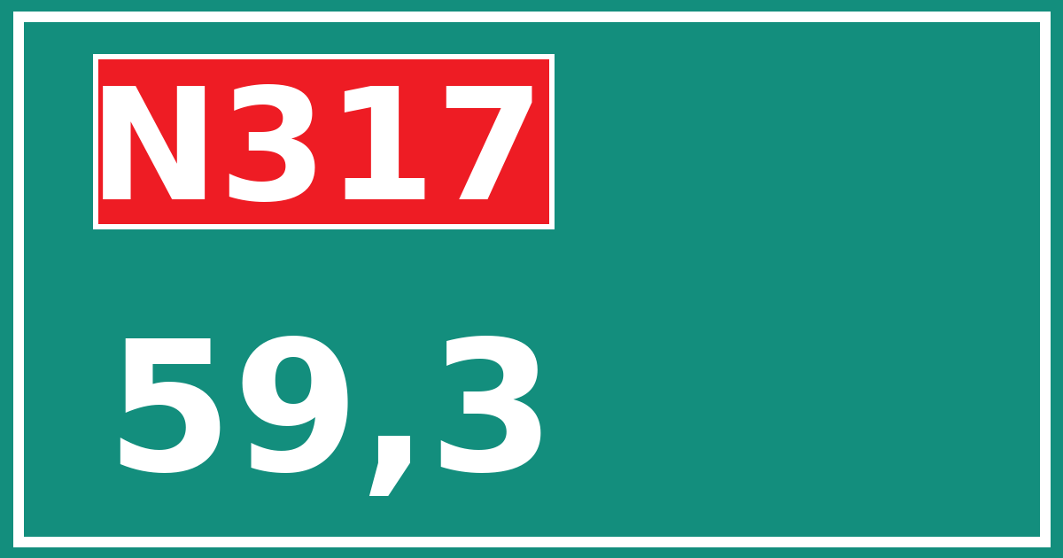Hectometerbord N317 59,3
