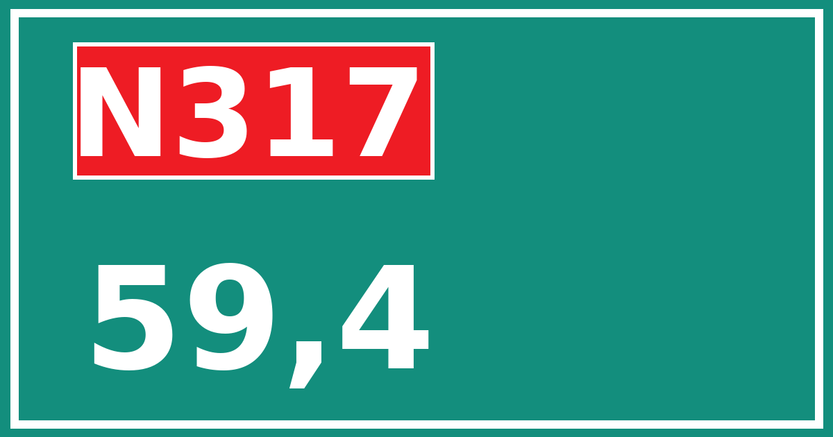 Hectometerbord N317 59,4