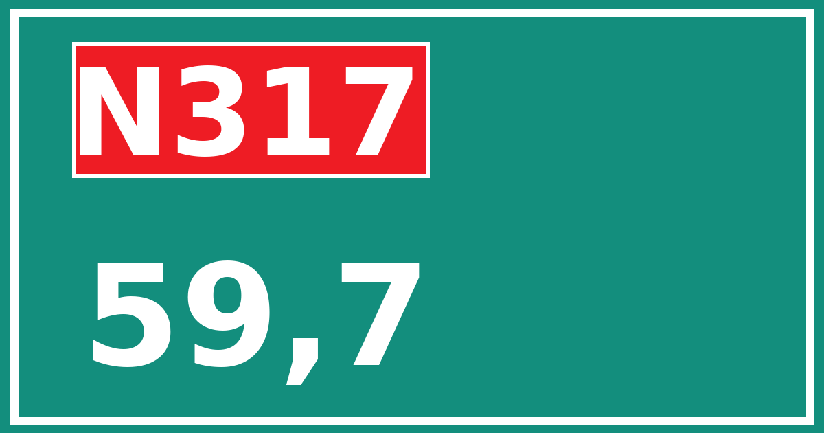 Hectometerbord N317 59,7