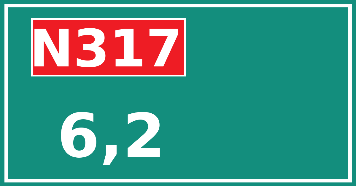 Hectometerbord N317 6,2