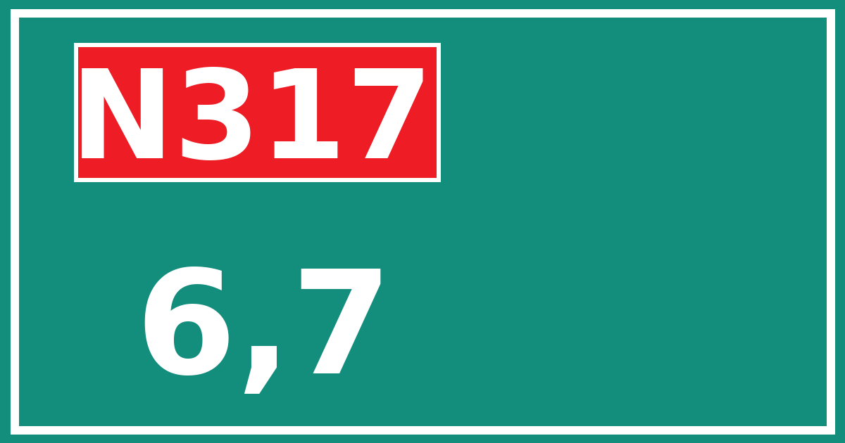 Hectometerbord N317 6,7