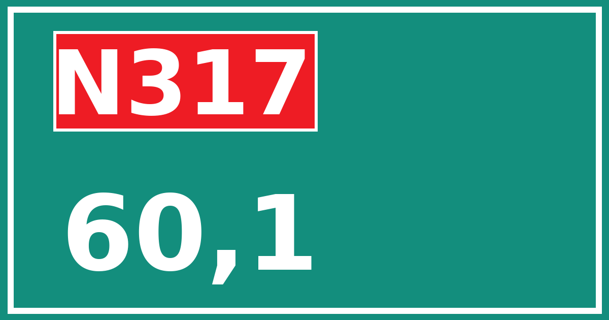Hectometerbord N317 60,1
