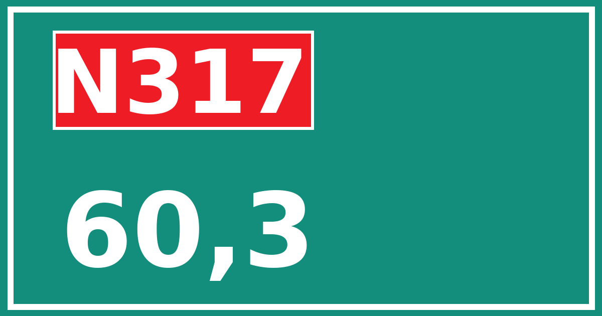 Hectometerbord N317 60,3