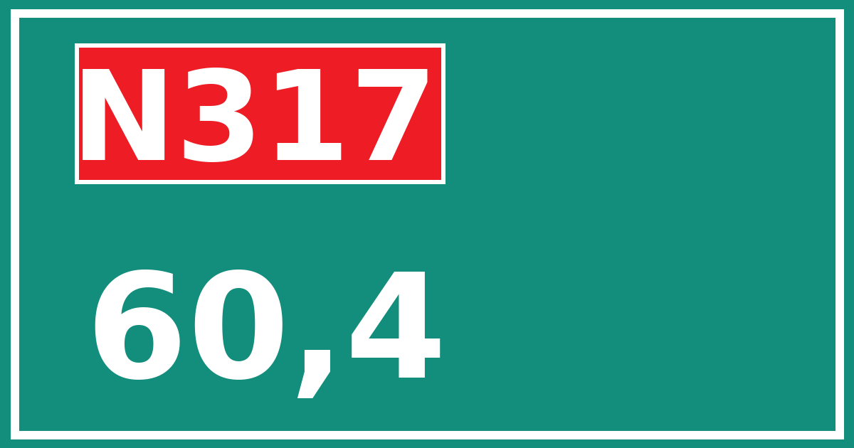 Hectometerbord N317 60,4