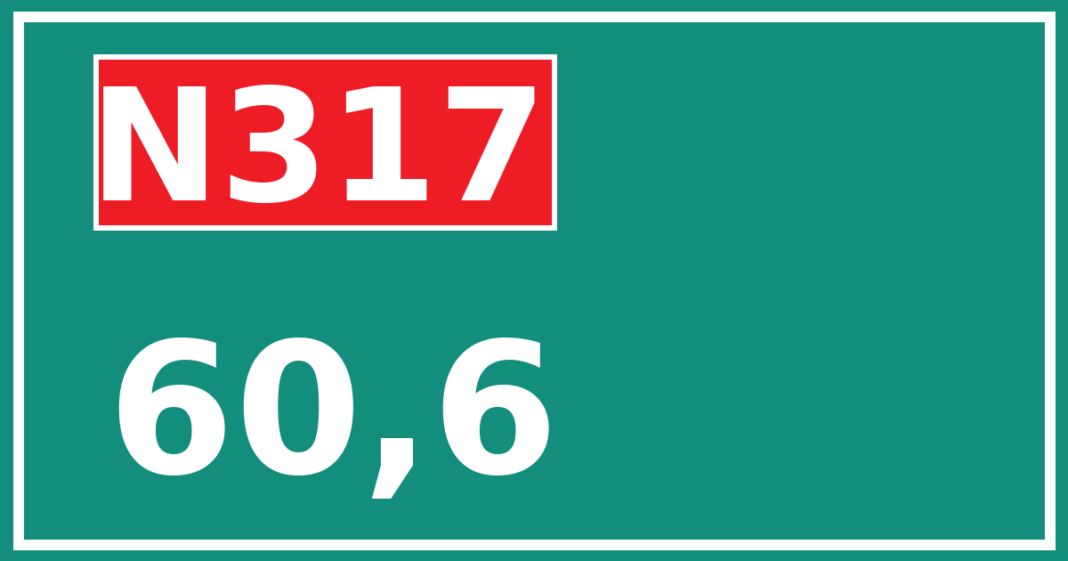 Hectometerbord N317 60,6