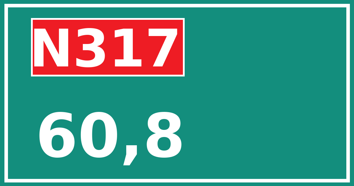Hectometerbord N317 60,8