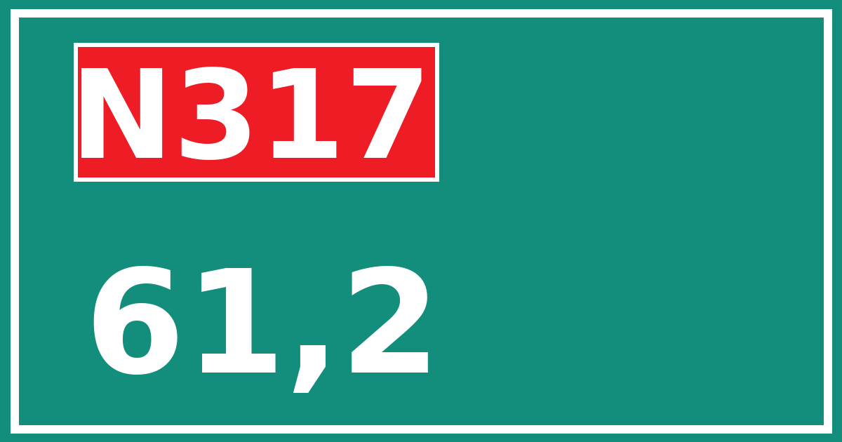 Hectometerbord N317 61,2
