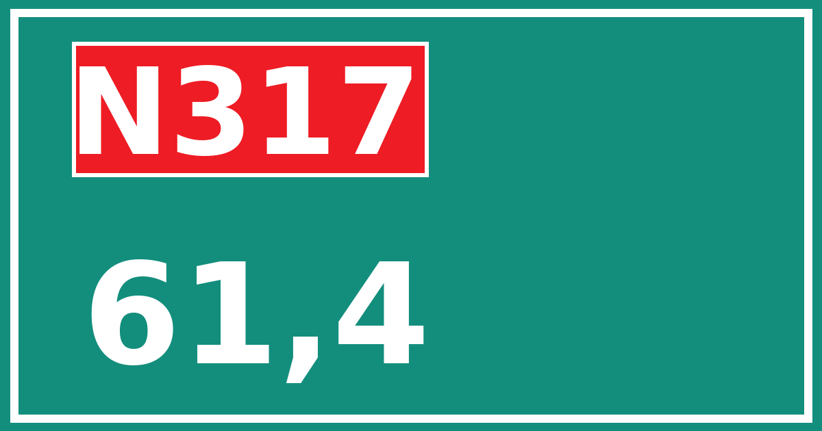 Hectometerbord N317 61,4
