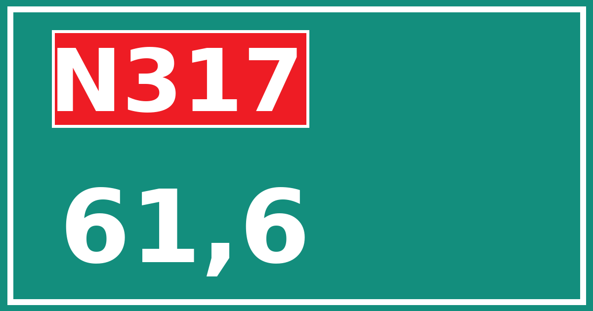 Hectometerbord N317 61,6