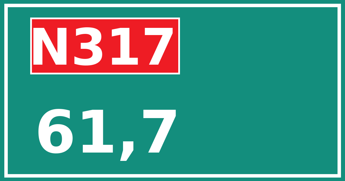 Hectometerbord N317 61,7