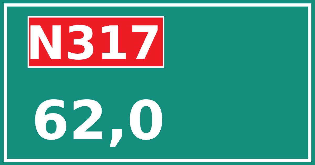 Hectometerbord N317 62,0