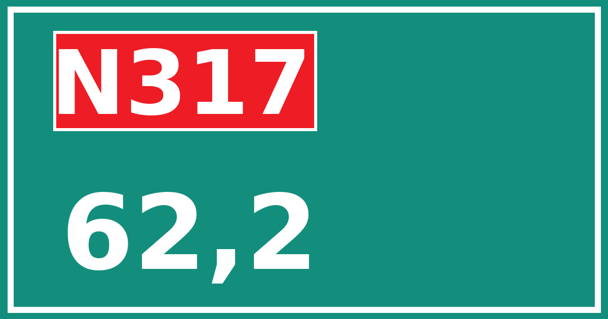 Hectometerbord N317 62,2
