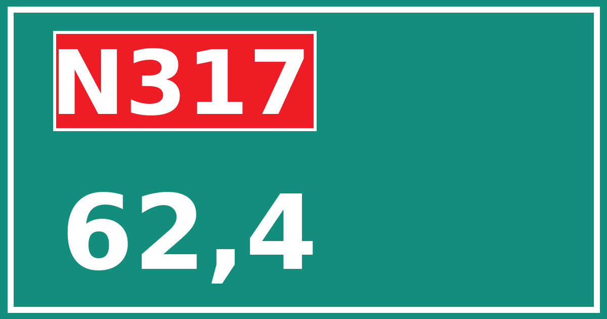 Hectometerbord N317 62,4