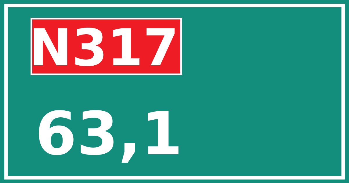 Hectometerbord N317 63,1