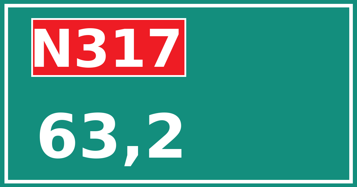 Hectometerbord N317 63,2