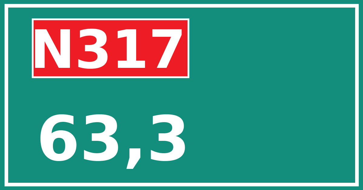 Hectometerbord N317 63,3