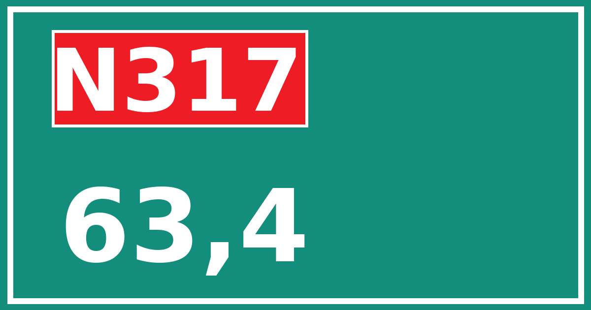 Hectometerbord N317 63,4