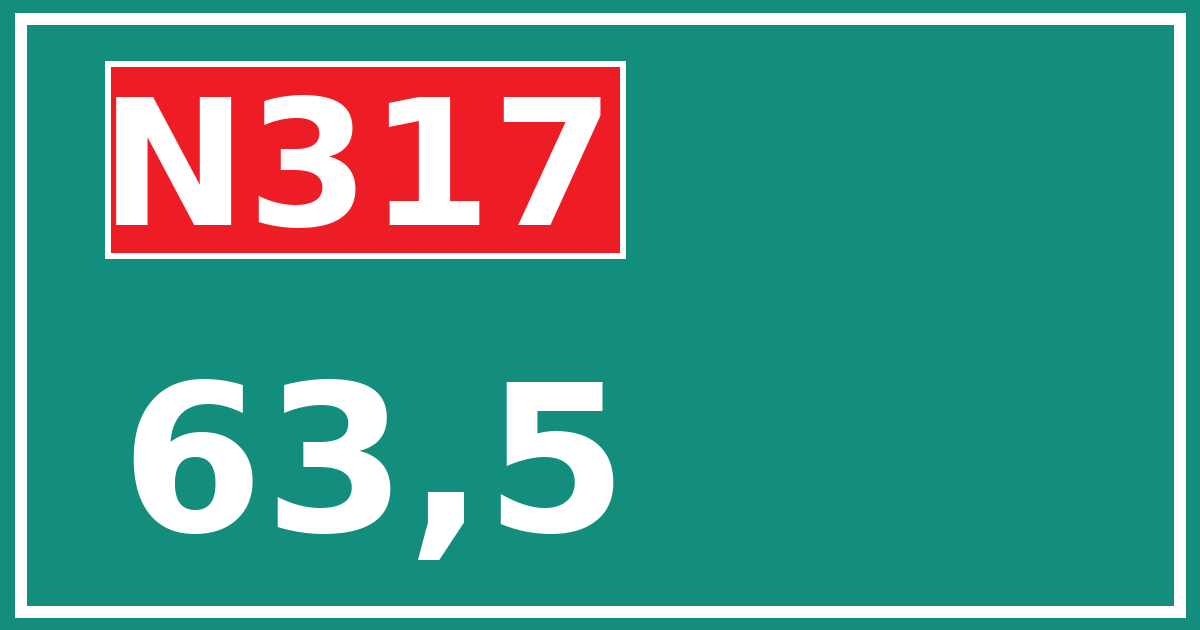 Hectometerbord N317 63,5