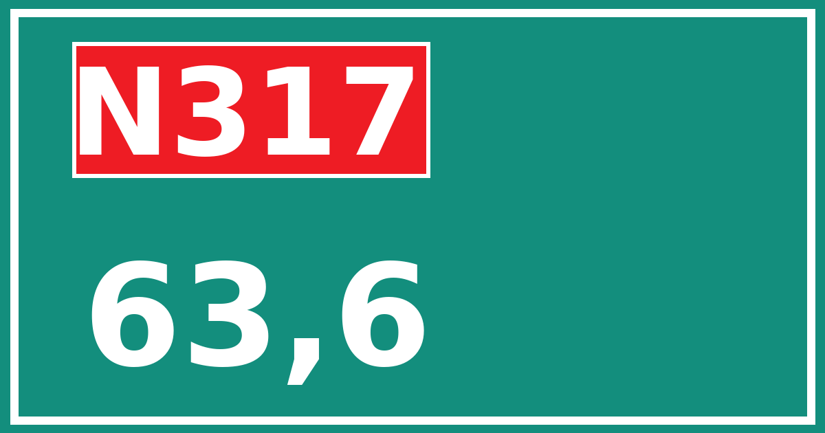 Hectometerbord N317 63,6