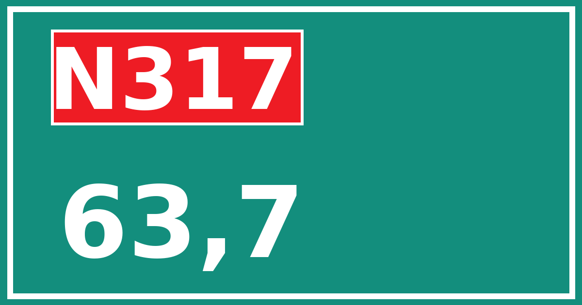Hectometerbord N317 63,7