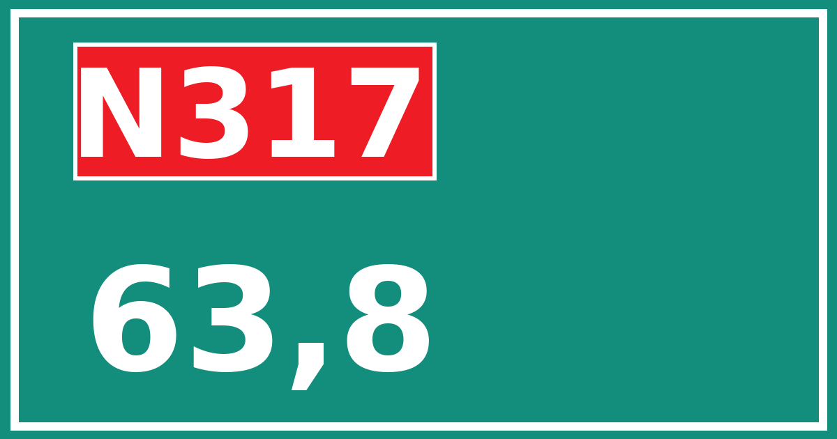 Hectometerbord N317 63,8