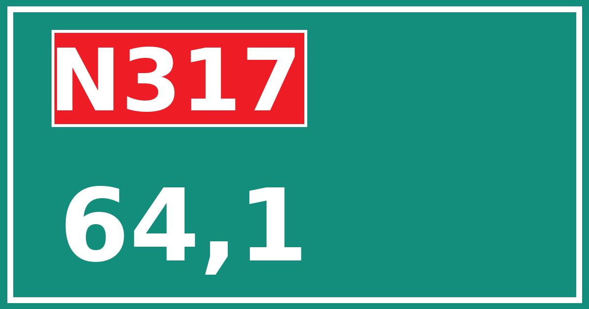 Hectometerbord N317 64,1