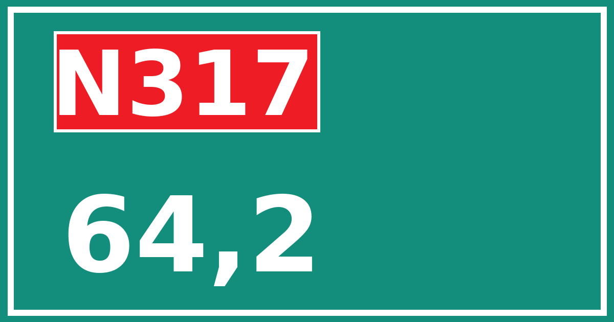 Hectometerbord N317 64,2