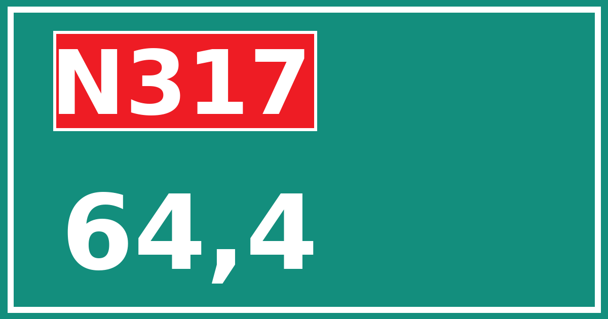 Hectometerbord N317 64,4