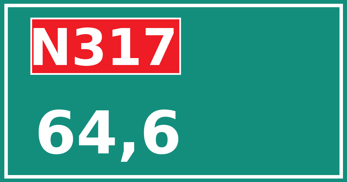 Hectometerbord N317 64,6