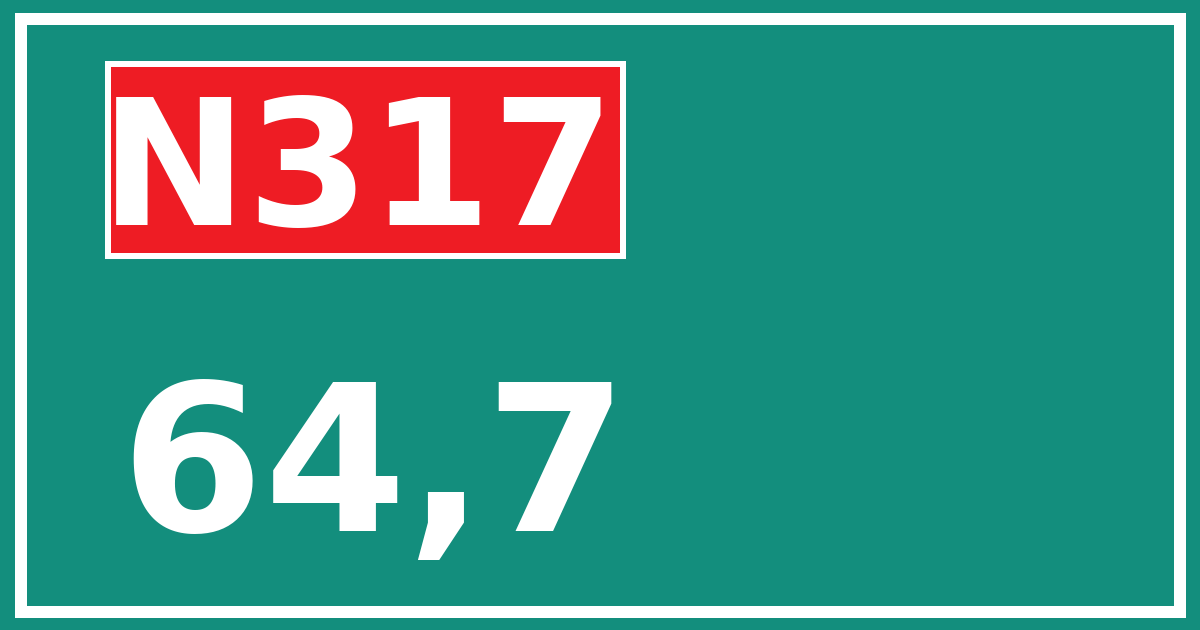 Hectometerbord N317 64,7