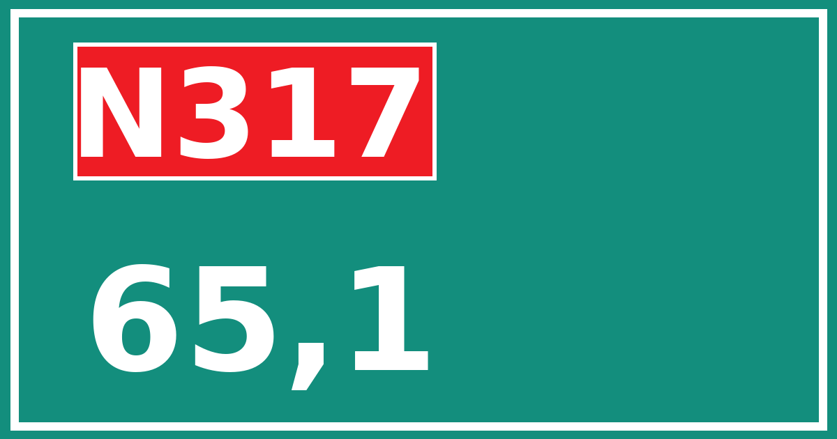 Hectometerbord N317 65,1