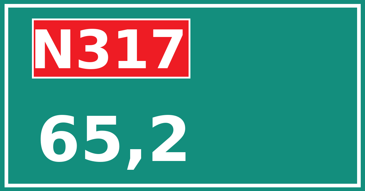 Hectometerbord N317 65,2