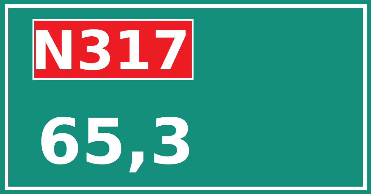 Hectometerbord N317 65,3