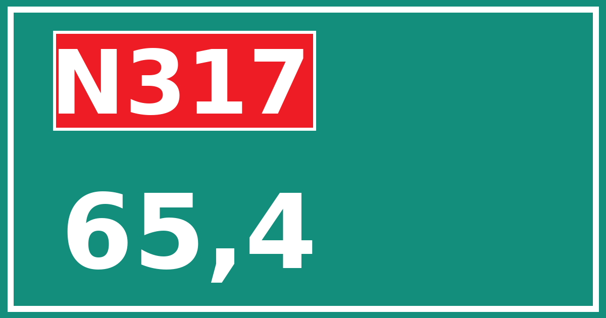 Hectometerbord N317 65,4