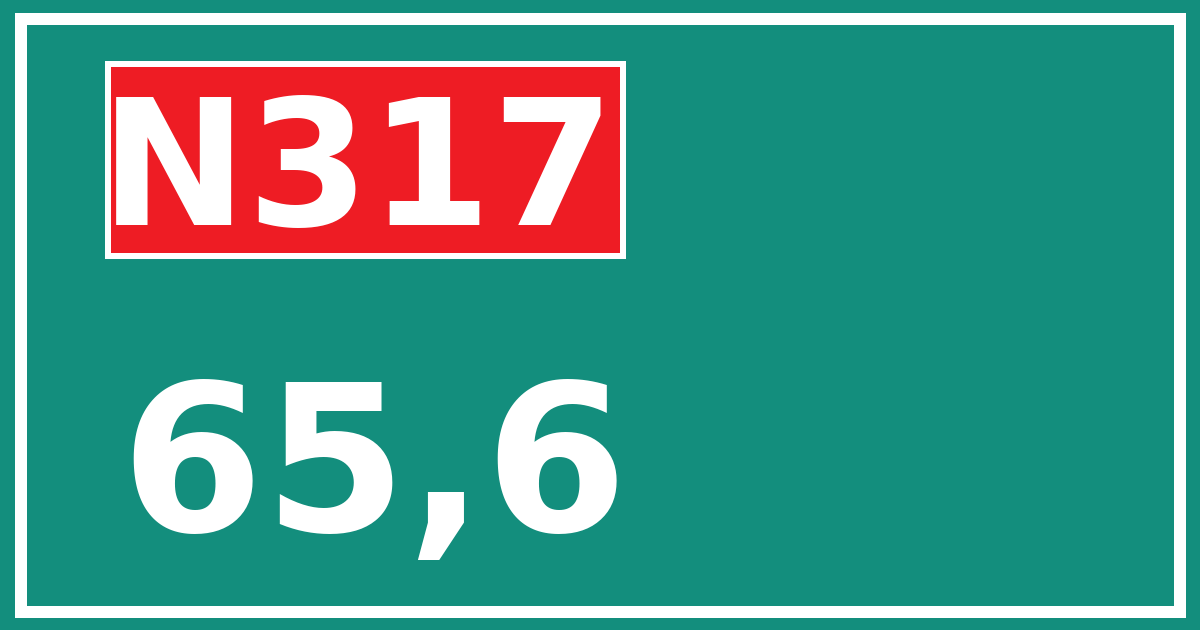 Hectometerbord N317 65,6
