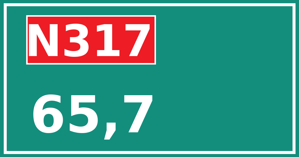 Hectometerbord N317 65,7