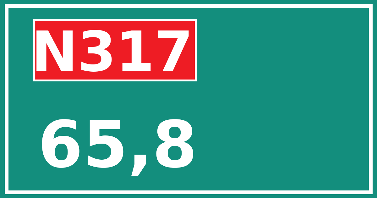 Hectometerbord N317 65,8
