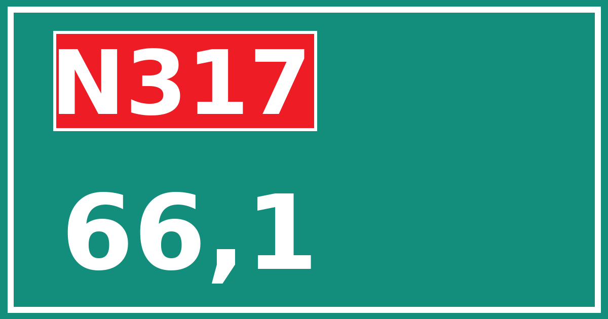 Hectometerbord N317 66,1
