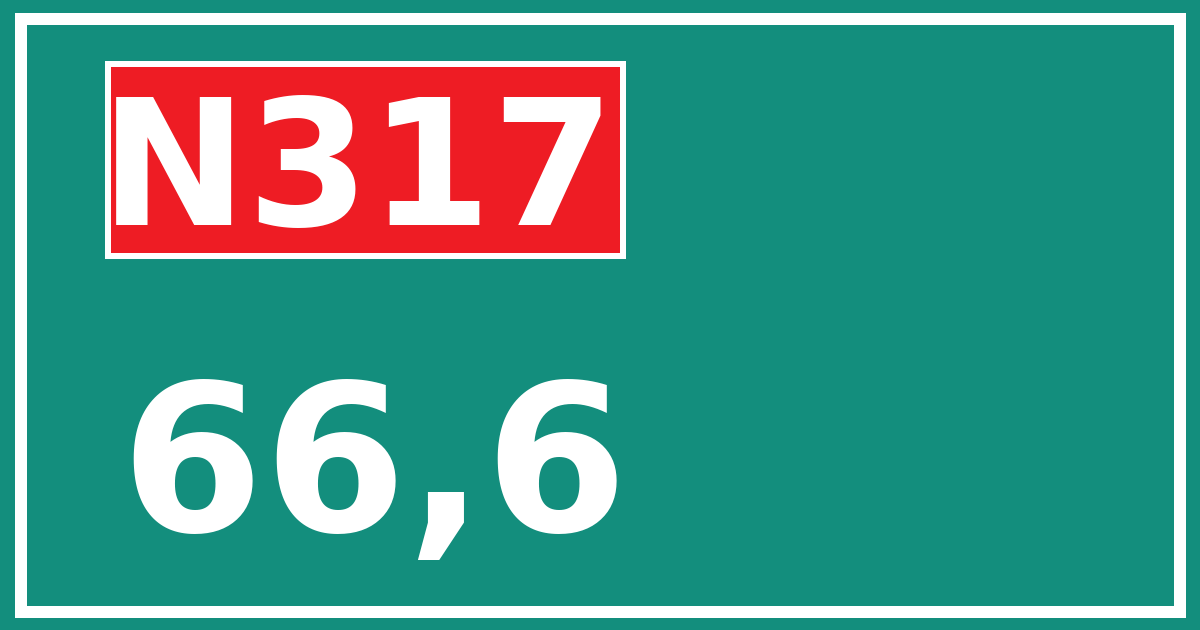 Hectometerbord N317 66,6