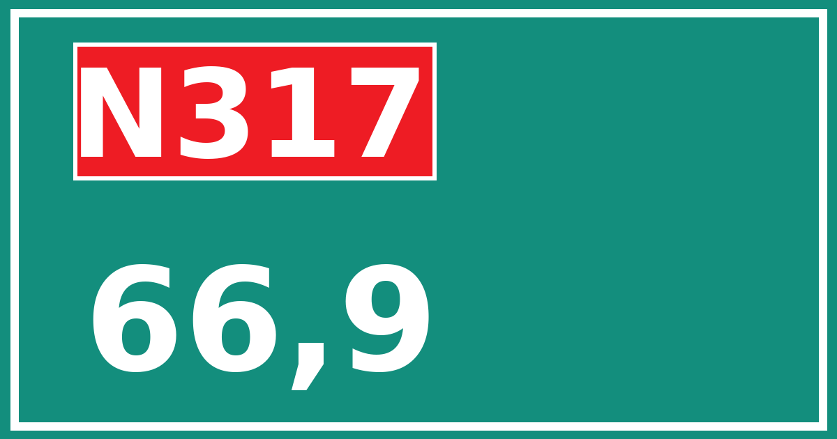 Hectometerbord N317 66,9
