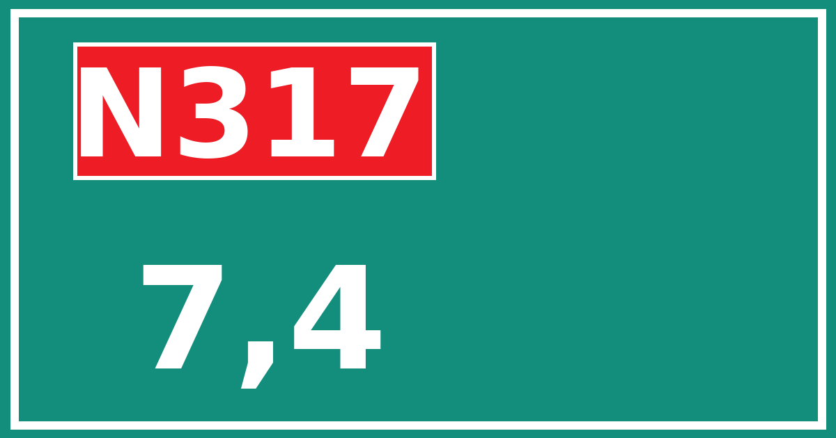 Hectometerbord N317 7,4